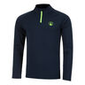 Wild Big Serve 1/4 Zip Longsleeve Herren-Dunkelblau,Neongr&uuml;n