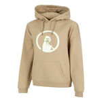 Quiet Please Bekleidung Quiet Please Wild Oversize Embroided Hoody Damen-Beige,Neongrün