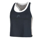 HEAD Bekleidung HEAD Play Crop Tank-Top Damen-Dunkelblau,Weiß