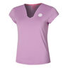Spike V-Neck T-Shirt Damen-Lila
