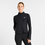 New Balance Bekleidung New Balance Space Dye Full Zip Trainingsjacke Damen-Schwarz