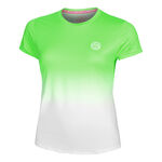 BIDI BADU Bekleidung BIDI BADU Crew Gradiant T-Shirt Damen-Neongrün,Weiß