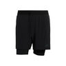 D4T 2in1 Shorts Herren-schwarz