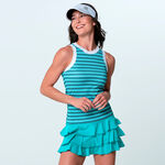 Lucky in Love Bekleidung Lucky in Love Linen Nouveau Vision Tank-Top Damen - türkis, weiß