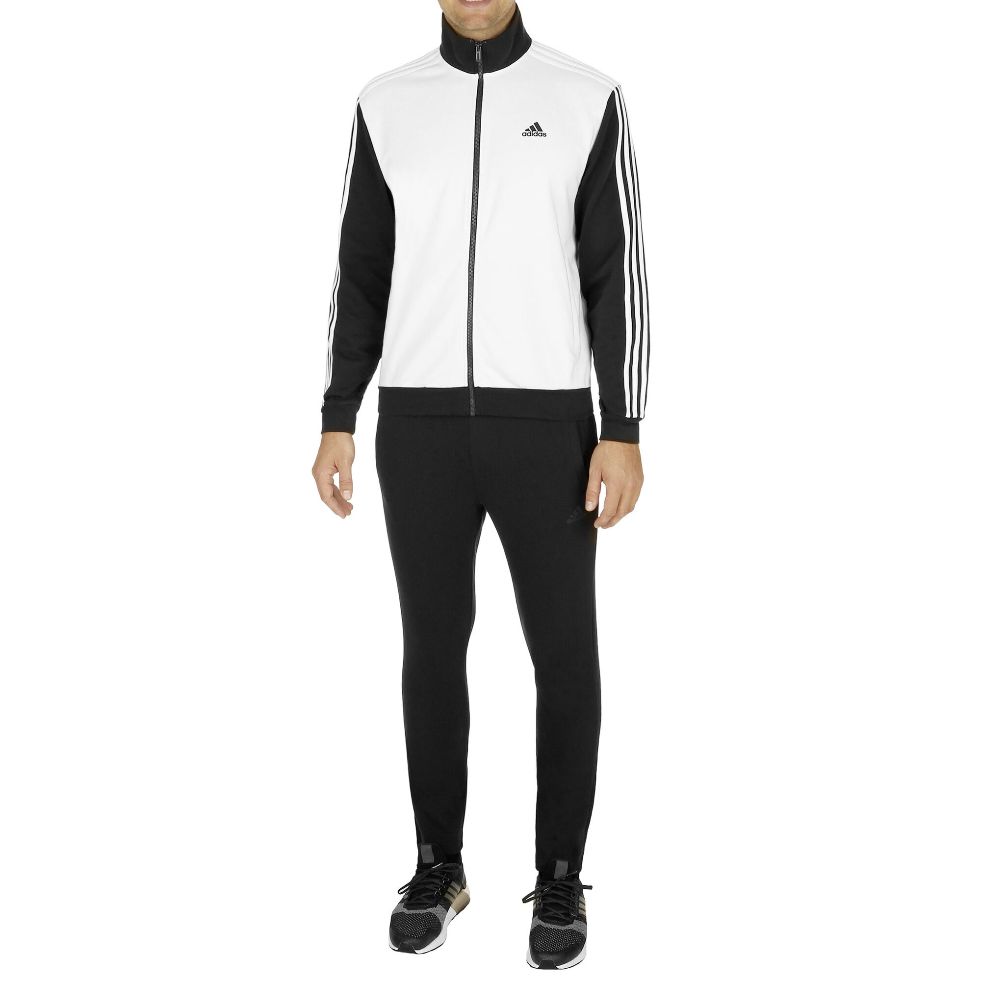 adidas Cotton Relax Trainingsanzug Herren - Weiß, Schwarz ...