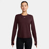 One Classic Dri-FIT Longsleeve Damen - dunkelrot, wei&szlig;
