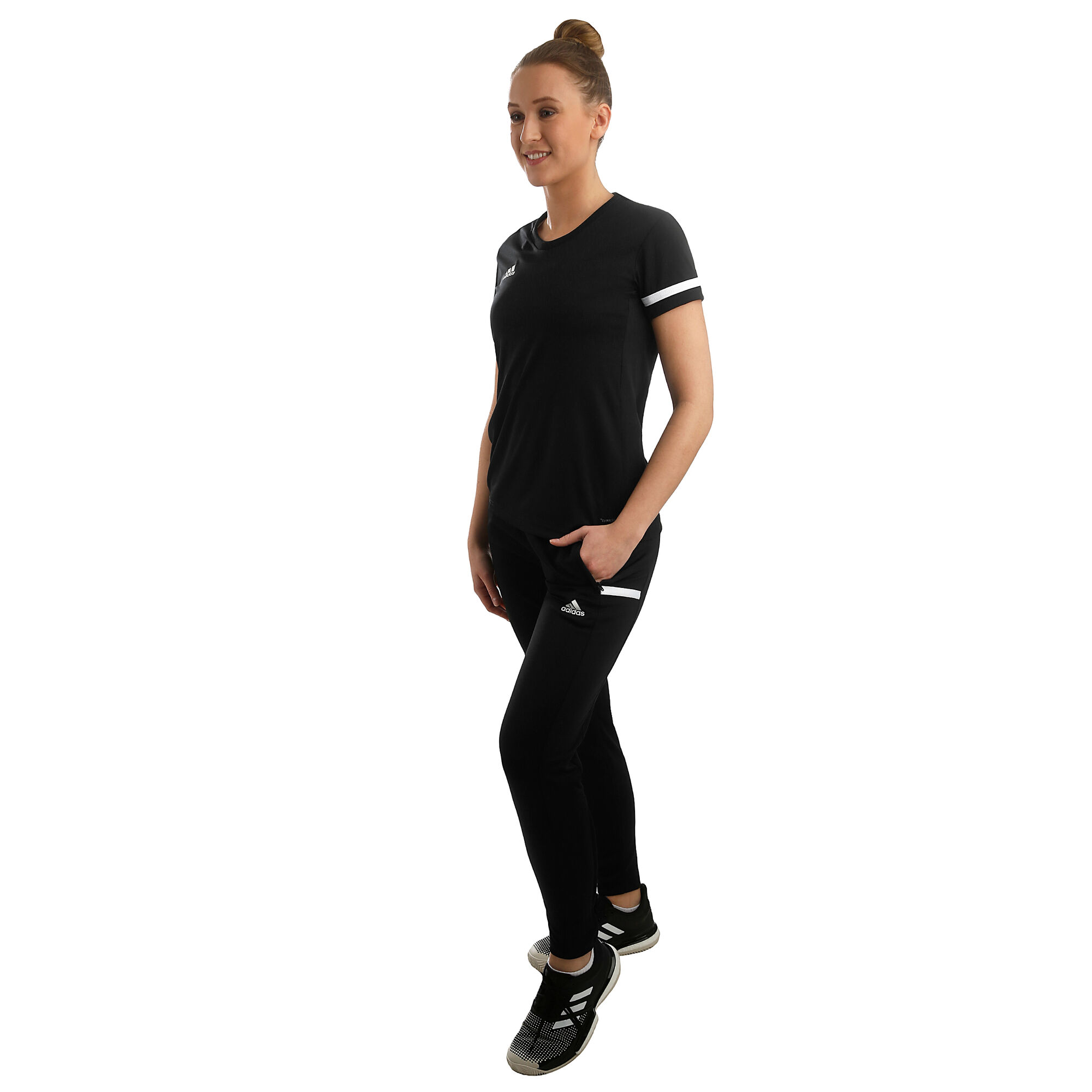 adidas Training T19 Trainingshose Damen - Schwarz, Weiß ...