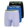 Essential Cotton Stretch Boxer Brief Boxer Short - 3er Pack Herren-lila, blau