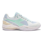 Diadora Tennisschuhe Diadora  Blushield Torneo 3 Sandplatzschuh Damen-wei&szlig;, gr&uuml;n