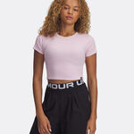 Under Armour Bekleidung Under Armour Rival Rib T-Shirt Damen-Pink