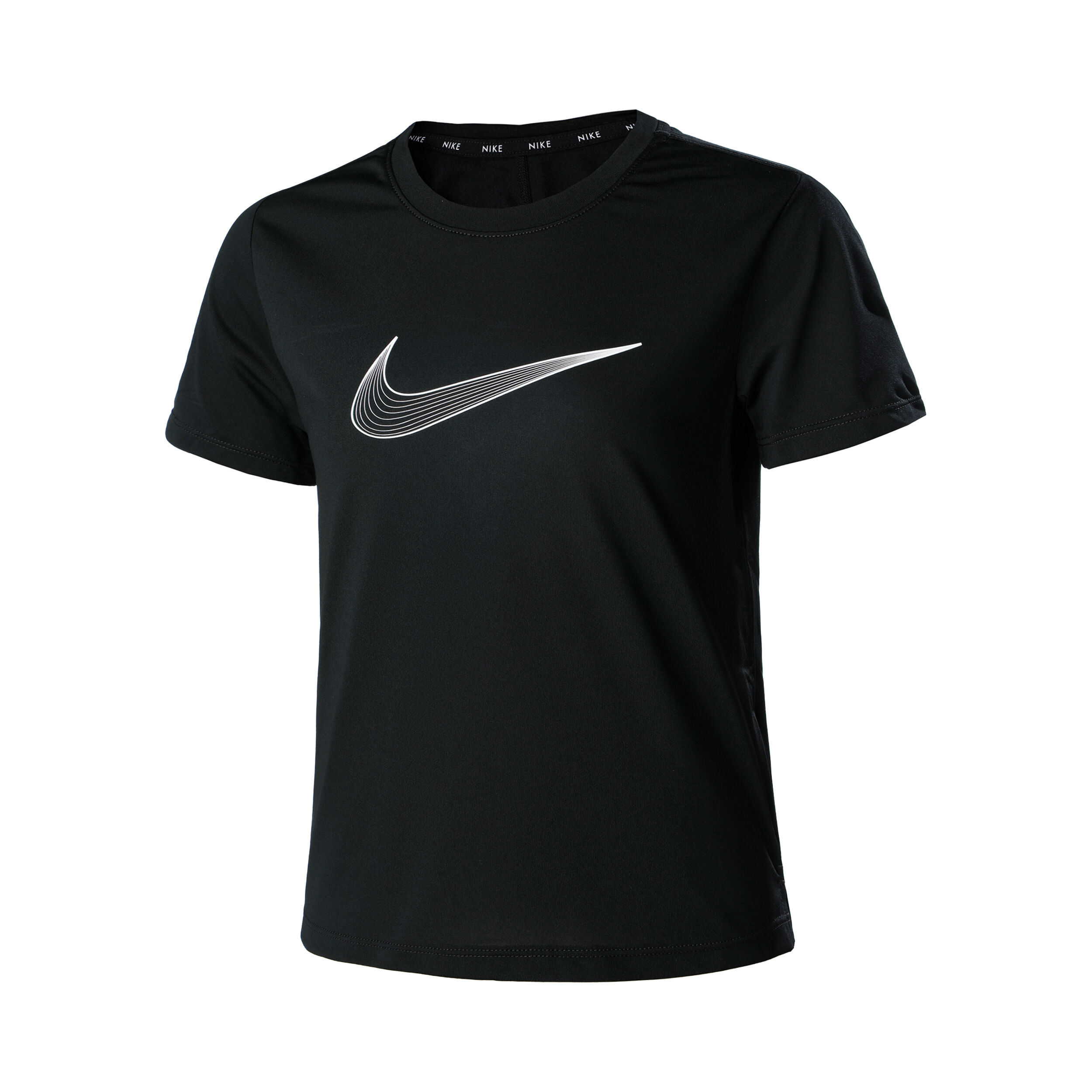 Nike Dri Fit One Graphic T Shirt Madchen Schwarz WeiB online kaufen Tennis Point CH