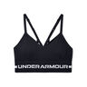 Seamless Low Long Sport-BH Damen - schwarz, hellgrau