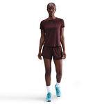 Nike Oberbekleidung Nike Dri-Fit One Mid Rise 2in1 3in Shorts Damen - dunkelrot, silber