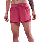 Nike Bekleidung Nike Swift 2in1 Laufshorts Damen - berry, silber