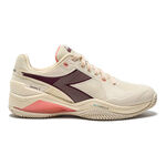 Diadora Tennisschuhe Diadora  Blushield Torneo 3 Sandplatzschuh Damen-wei&szlig;,dunkelrot