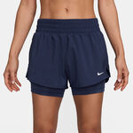 Nike Oberbekleidung Nike One Dri-Fit Mid Rise 3In 2N1 Shorts Damen-Dunkelblau