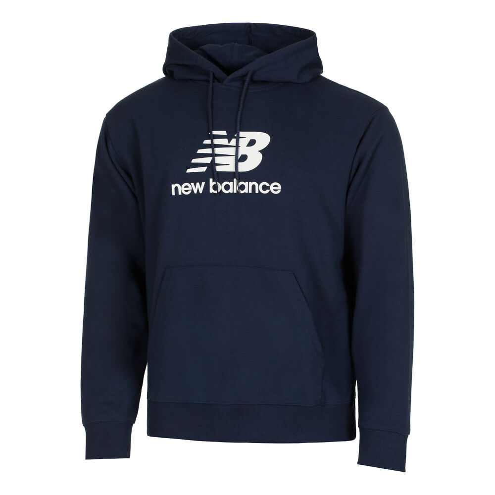 New Balance Logo French Terry Hoodie Hoody Herren - Dunkelblau