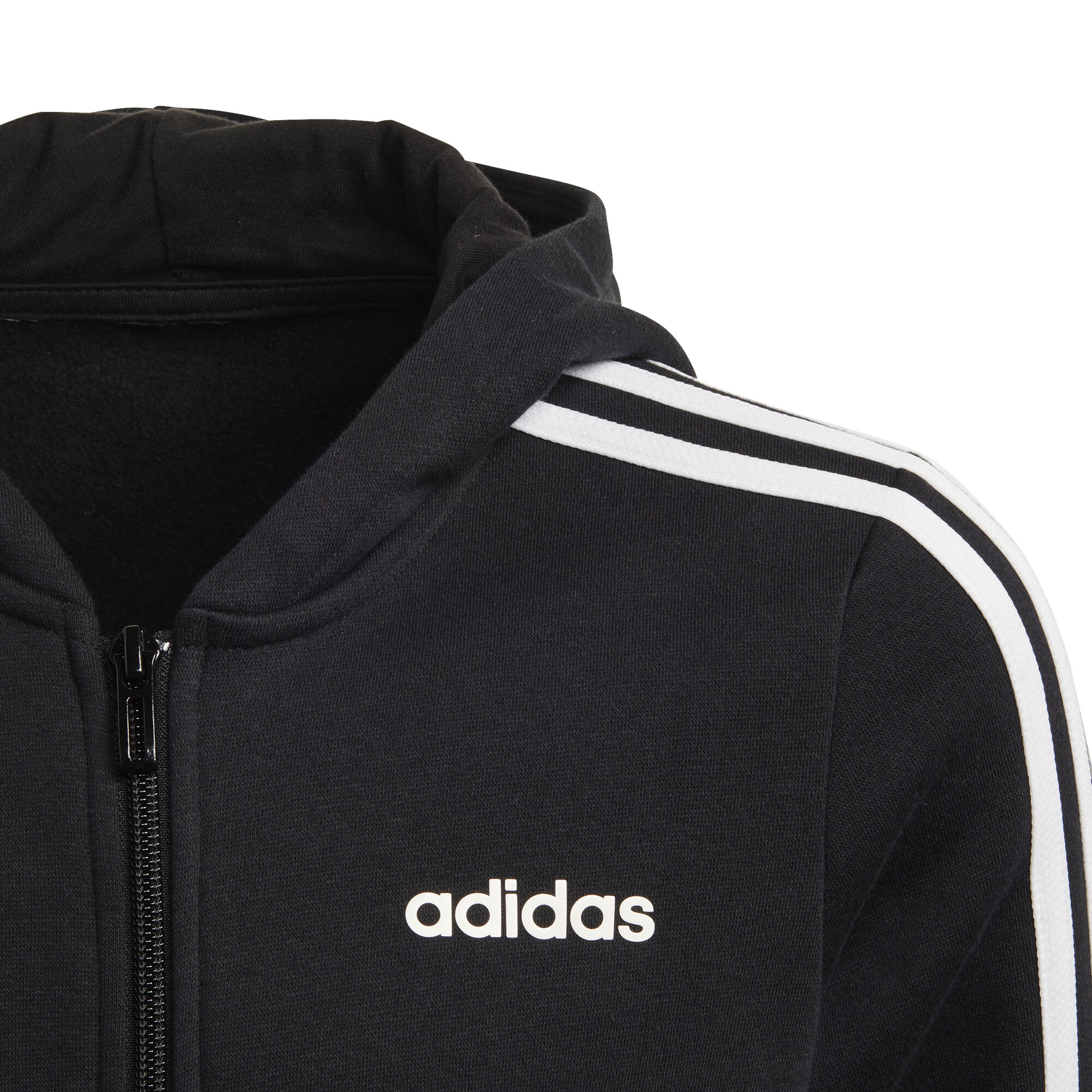 Adidas Men's Essentials XL Schwarz 3 Streifen Lifestyle Jacke adidas Herren DFB 3 Stripes Full Zip Hoody Kapuzenjacke