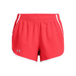 Under Armour Bekleidung Under Armour Fly By 3in Laufshorts Damen-Rot,Wei&szlig;