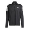 Own the Run Half-Zip Laufshirt Herren - schwarz