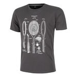 Quiet Please Bekleidung Quiet Please Endlessly Rackitecture T-Shirt Herren-Anthrazit,Weiß