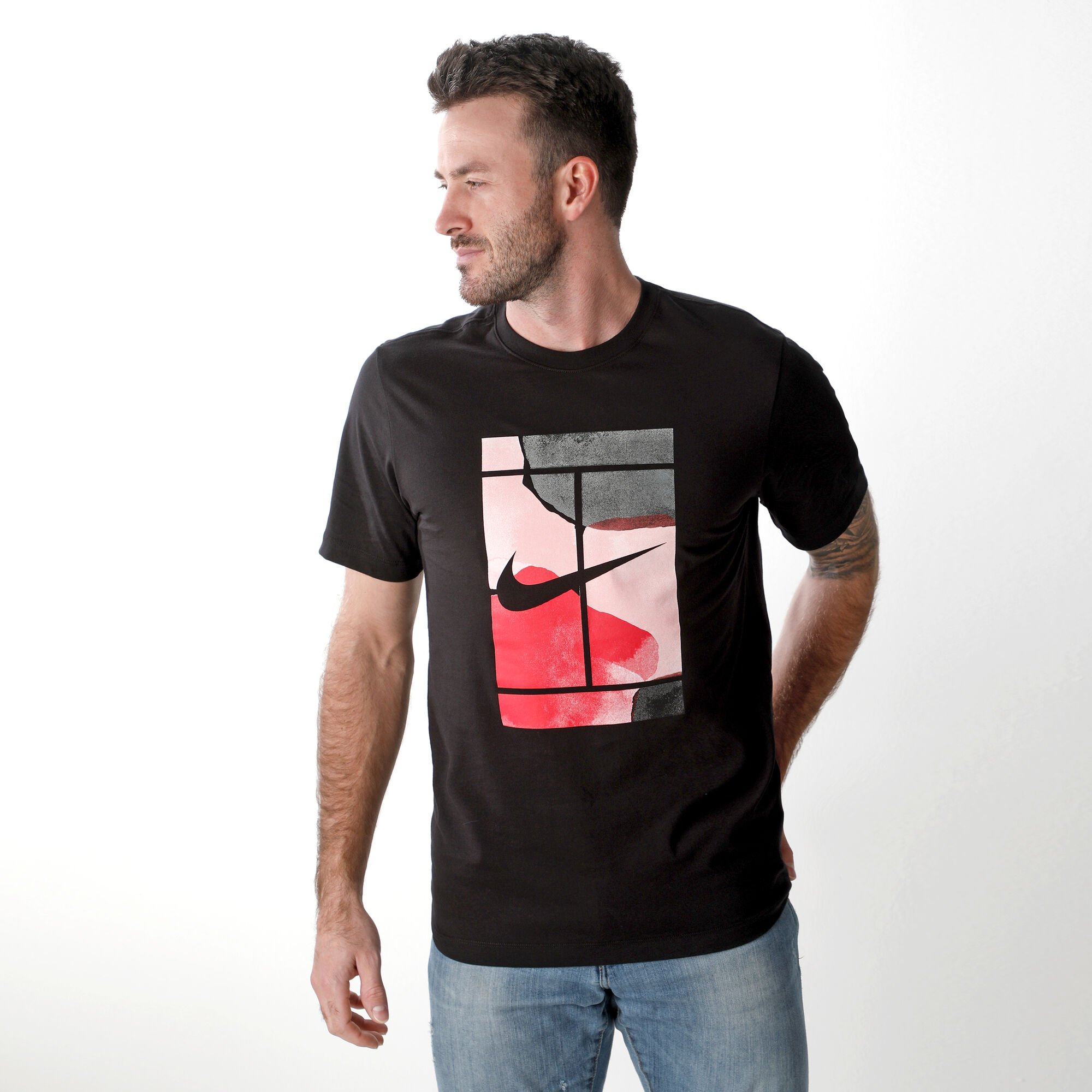 Nike Court Essential T-Shirt Herren - Schwarz, Mehrfarbig online kaufen