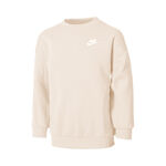 Nike Bekleidung Nike Club Fleece Oversized Crew Sweatshirt Mädchen-Beige,Weiß