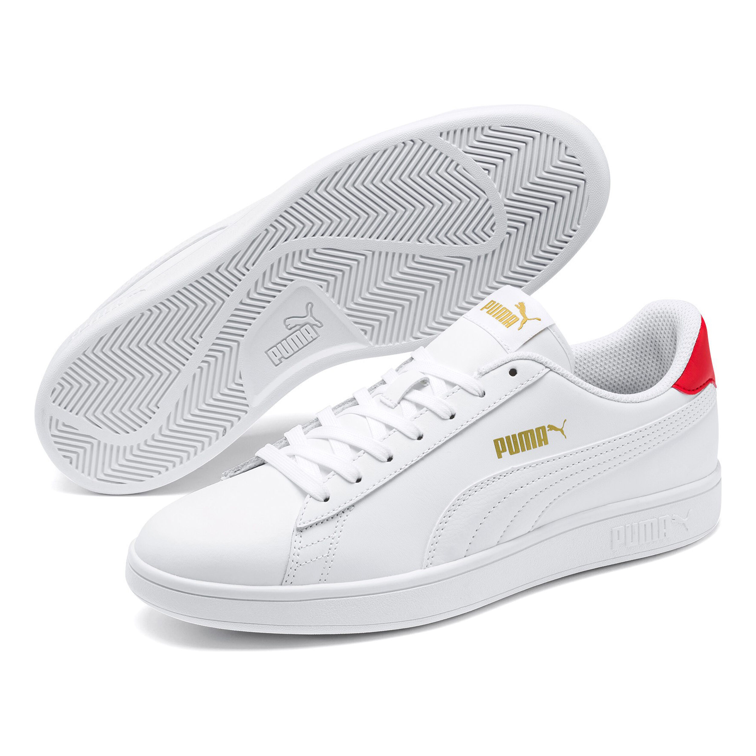 Puma Smash V2 Sneaker Herren WeiB Rot online kaufen Tennis Point CH