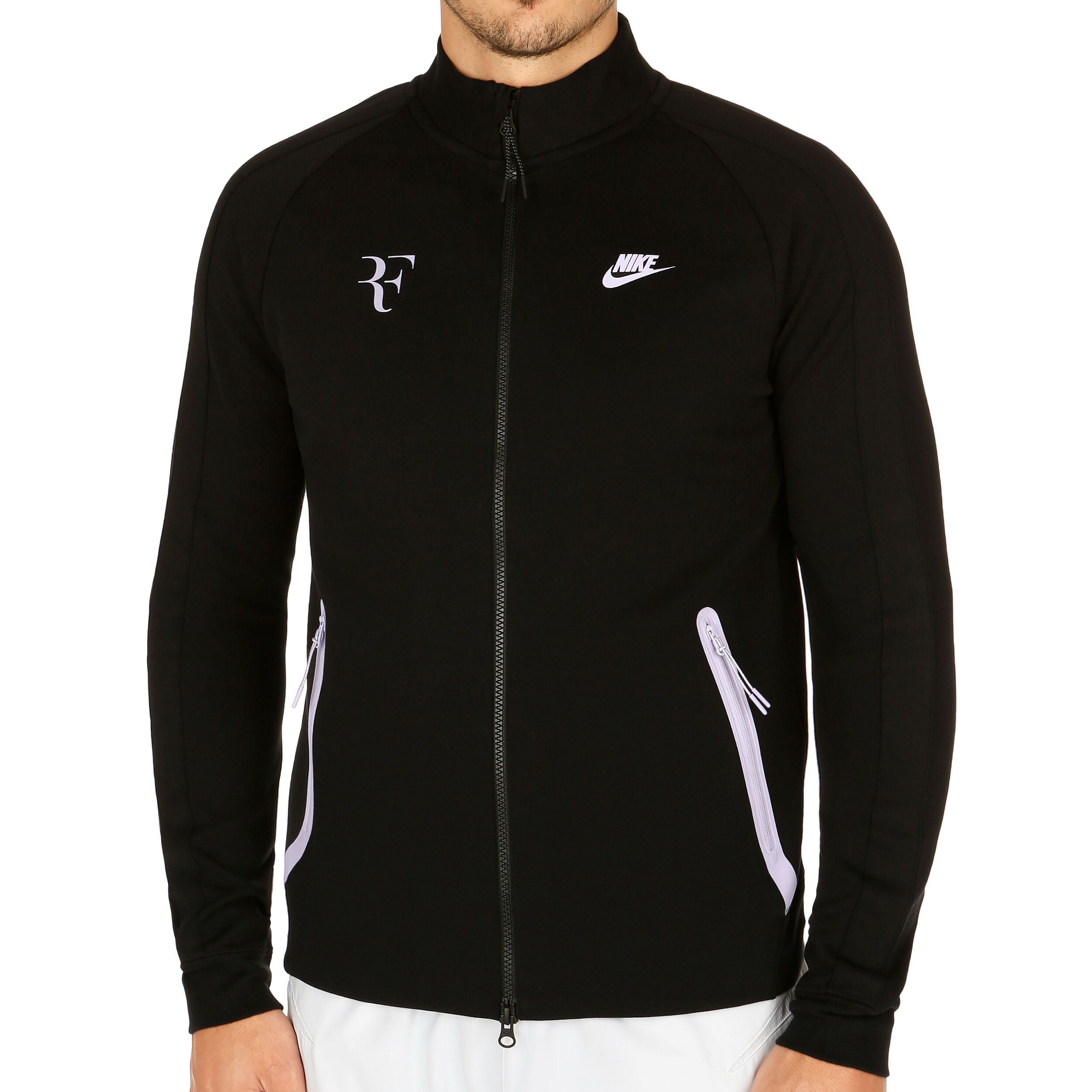 Nike RF Roger Federer ジャケット Nike Roger Federer Premier Trainingsjacke Herren Schwarz, Flieder