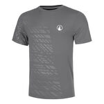 Quiet Please Bekleidung Quiet Please Receiver Embossed T-Shirt Herren - grau, wei&szlig;