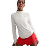 Swift Half-Zip Laufshirt Damen - creme, silber