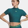 HeatGear Crop T-Shirt Damen-gr&uuml;n, gr&uuml;n