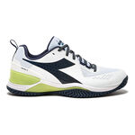 Diadora Tennisschuhe Diadora Blushield Torneo 2 Allcourtschuh Herren-Wei&szlig;,Limette