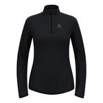 Odlo Bekleidung Odlo Zeroweight Warm Mid Layer 1/2 Zip Laufshirt Damen-Schwarz