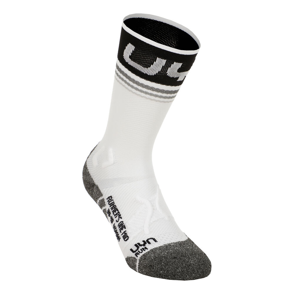 UYN Runner%27S One Mid Laufsocken Damen - Weiß, Schwarz