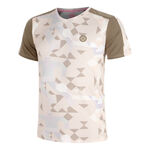BIDI BADU Bekleidung BIDI BADU Paris 2025 V-Neck T-Shirt Herren-Beige,Braun
