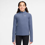 Nike Bekleidung Nike Dri-Fit Half-Zip Longsleeve M&auml;dchen - blaugrau, wei&szlig;