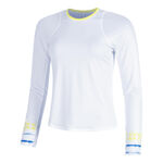 Lucky in Love Bekleidung Lucky in Love Shibori Wave Longsleeve Damen-Weiß