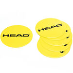 HEAD Trainerbedarf HEAD Zielmarkierung 6er Pack Rund-Gelb