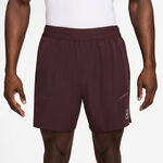 Nike Bekleidung Nike Court Dri-FIT Advantage 6in Shorts Herren - dunkelrot, weiß
