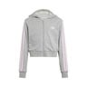 Essentials Crop Sweatjacke Kinder-Grau
