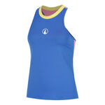 Quiet Please Bekleidung Quiet Please Racerback 2.0 Tank-Top Damen-blau, wei&szlig;