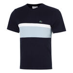 Lacoste T-Shirt Lacoste Colorblock T-Shirt Herren - dunkelblau, wei&szlig;