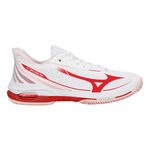 Mizuno Tennisschuhe Mizuno Wave Exceed Tour 7 Sandplatzschuh Damen - wei&szlig;, rot