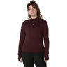 Road Winter Seamless Laufshirt Damen - dunkelrot, 