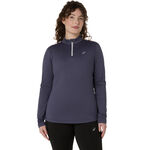 ASICS Bekleidung ASICS Core Winter 1/2 Zip Laufshirt Damen-Blaugrau