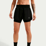 Nike Bekleidung Nike Dri-Fit One Mid Rise 2in1 3in Shorts Damen-schwarz, wei&szlig;