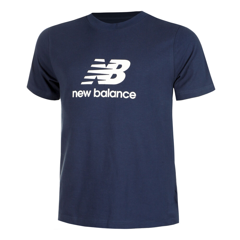 New Balance Stacked Logo Tee T-Shirt Herren - Dunkelblau