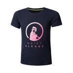 Quiet Please Bekleidung Quiet Please Logo T-Shirt Mädchen-Dunkelblau