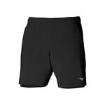 Mizuno Bekleidung Mizuno Core 7.5 2in1 Laufshorts Herren-Schwarz